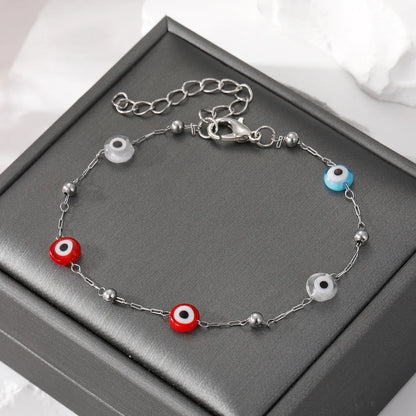 Casual Devil's Eye Resin Pearl Women's Bracelets