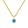 304 Stainless Steel Casual Devil'S Eye Pendant Necklace
