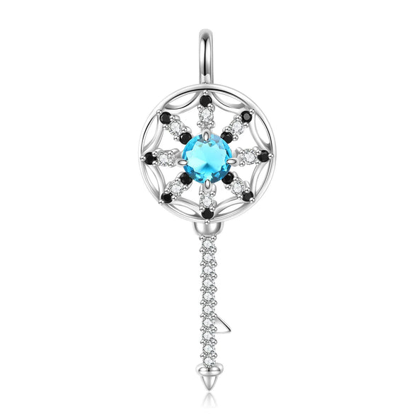 Casual Elegant Dreamcatcher Sterling Silver Zircon Pendant Necklace In Bulk