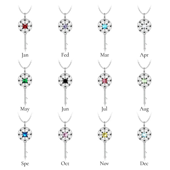 Casual Elegant Dreamcatcher Sterling Silver Zircon Pendant Necklace In Bulk