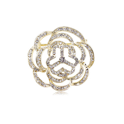 Casual Elegant Flower Alloy Inlay Rhinestones Women'S Brooches