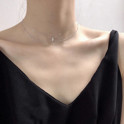 Casual Elegant Geometric Sterling Silver Necklace