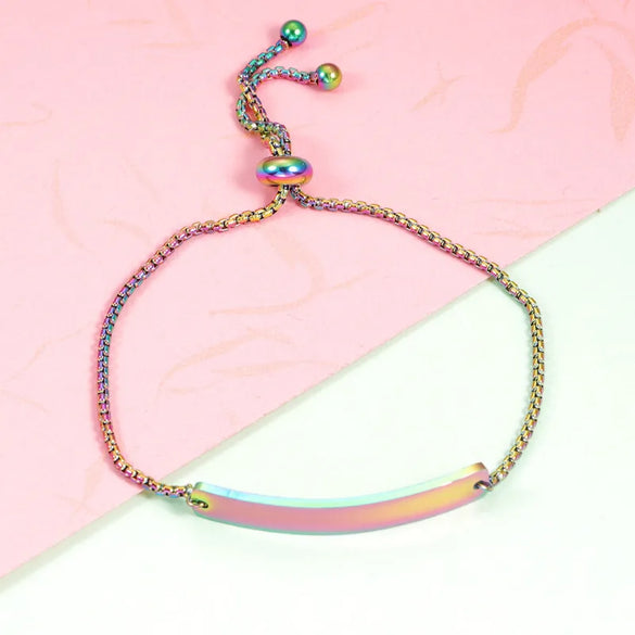 Casual Elegant Customization Laser Engraving Heart Shape 304 Stainless Steel Box Chain Chain & Link Bracelets Wholesale