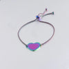 Casual Elegant Customization Laser Engraving Heart Shape 304 Stainless Steel Box Chain Chain & Link Bracelets Wholesale