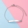 Casual Elegant Customization Laser Engraving Heart Shape 304 Stainless Steel Box Chain Chain & Link Bracelets Wholesale