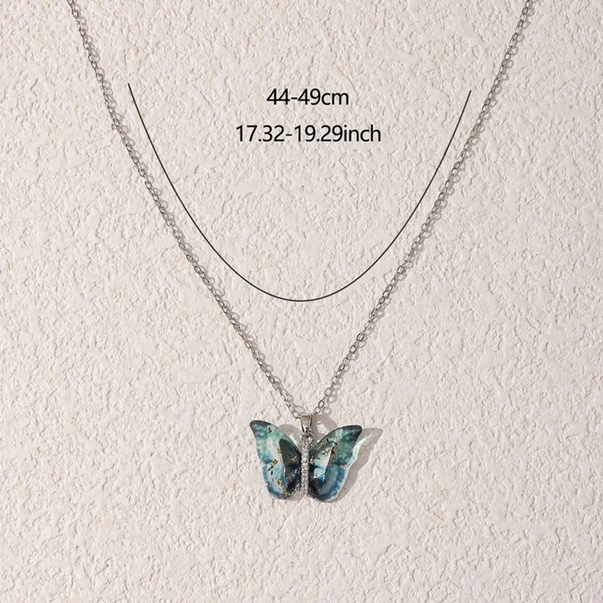 Casual Elegant Modern Style Butterfly Shell Zircon 304 Stainless Steel Alloy Wholesale Pendant Necklace