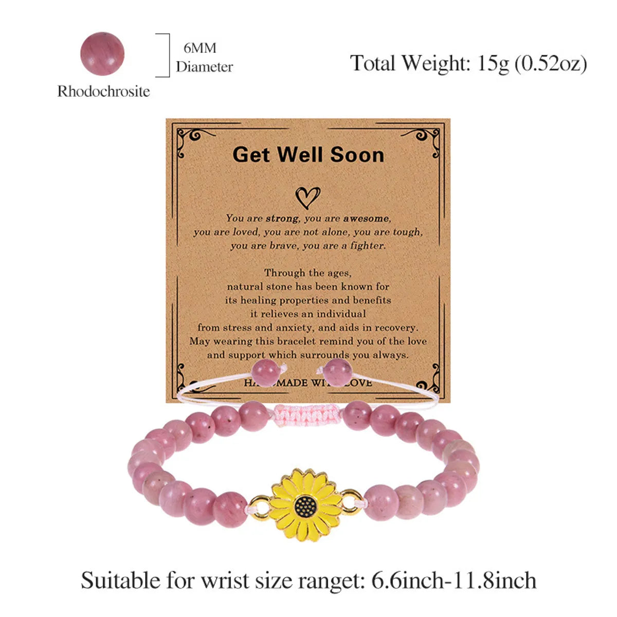 Casual Elegant Modern Style Flower Natural Stone Wholesale Bracelets