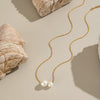 Casual Elegant O Shaped Chain Stainless Steel Imitation Pearl Necklace With Electroplating