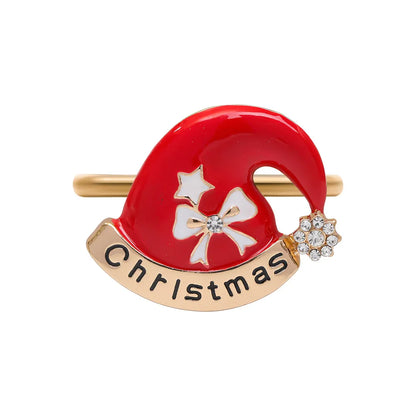 Casual Elegant Pastoral Cartoon Santa Claus Alloy 1 Piece