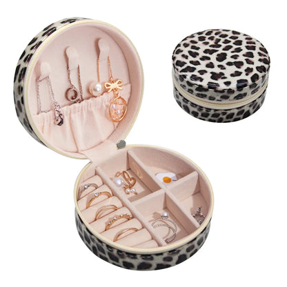 Casual Elegant Round Solid Color Pvc Jewelry Boxes