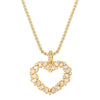 Casual Elegant Shiny Heart Shape Brass Inlay Zircon 18K Gold Plated Women'S Pendant Necklace