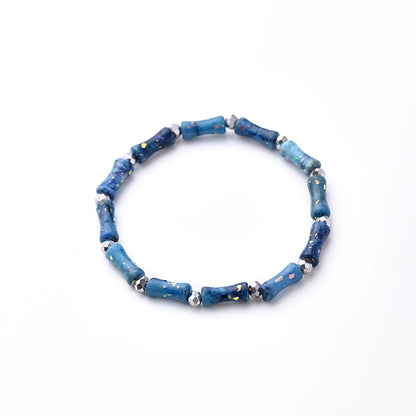 Casual Elegant Simple Style Asymmetrical Irregular Marble Natural Stone Glass Wholesale Bracelet