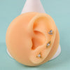 Casual Elegant Simple Style Geometric Stainless Steel Plating Inlay Zircon Lip Stud