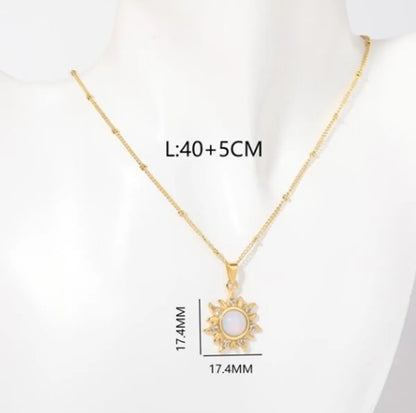 Casual Elegant Simple Style Hexagram Geometric Titanium Steel Plating 18k Gold Plated Pendant Necklace