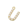 Casual Elegant Simple Style Letter Copper Plating Inlay Artificial Pearls 18k Gold Plated Charms