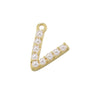 Casual Elegant Simple Style Letter Copper Plating Inlay Artificial Pearls 18k Gold Plated Charms