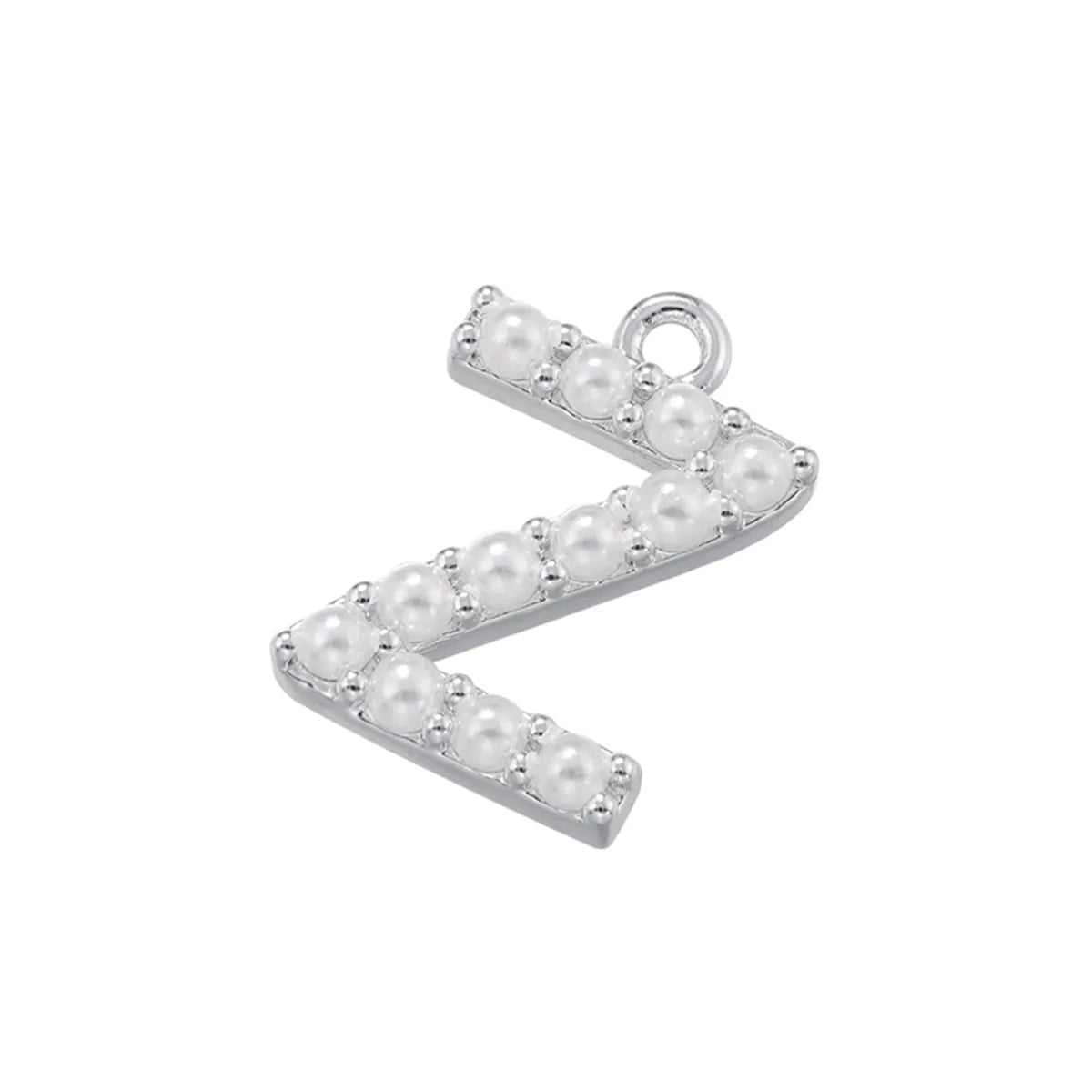 Casual Elegant Simple Style Letter Copper Plating Inlay Artificial Pearls 18k Gold Plated Charms