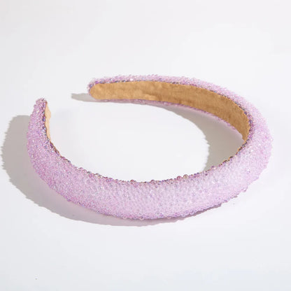 Casual Elegant Solid Color Artificial Crystal Hair Band