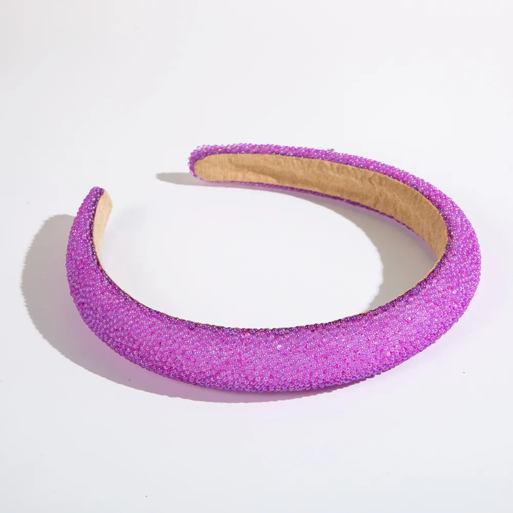 Casual Elegant Solid Color Artificial Crystal Hair Band