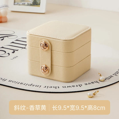 Casual Elegant Solid Color Leather Wholesale Jewelry Boxes