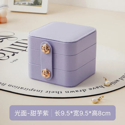 Casual Elegant Solid Color Leather Wholesale Jewelry Boxes