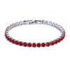 Casual Elegant Streetwear Round Copper Inlay Zircon Tennis Bracelet