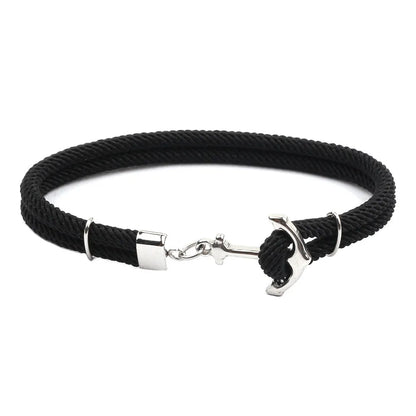 Casual Ethnic Style Anchor Rope Titanium Steel Unisex Bracelets