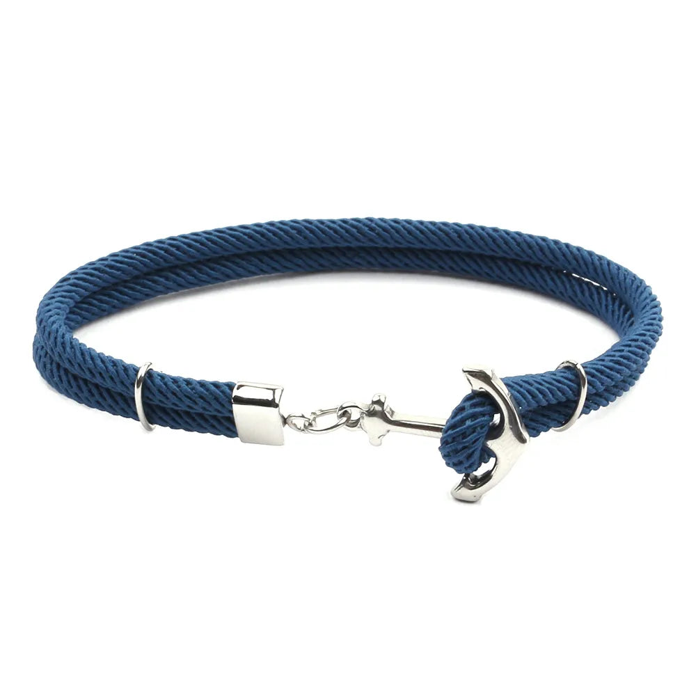 Casual Ethnic Style Anchor Rope Titanium Steel Unisex Bracelets