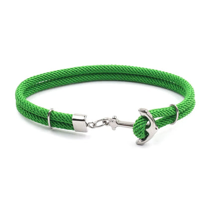 Casual Ethnic Style Anchor Rope Titanium Steel Unisex Bracelets