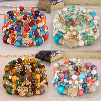 Casual Ethnic Style Geometric Ccb Beaded Women's Bracelets