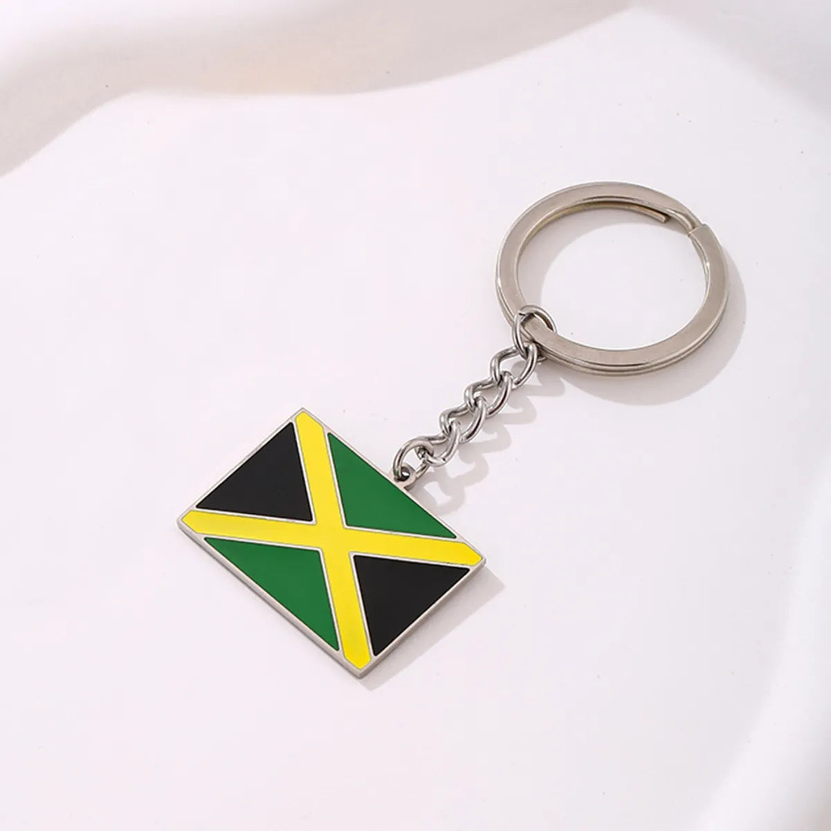 Casual Ethnic Style National Flag 201 Stainless Steel Enamel 18K Gold Plated Bag Pendant Keychain