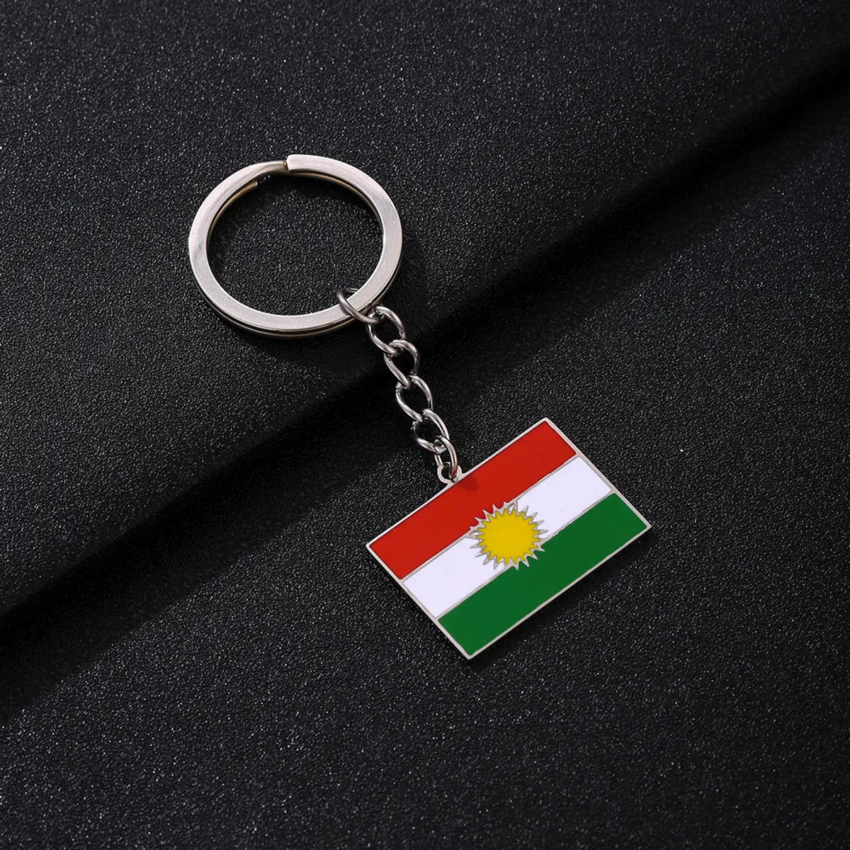 Casual Ethnic Style National Flag 201 Stainless Steel Enamel 18K Gold Plated Bag Pendant Keychain