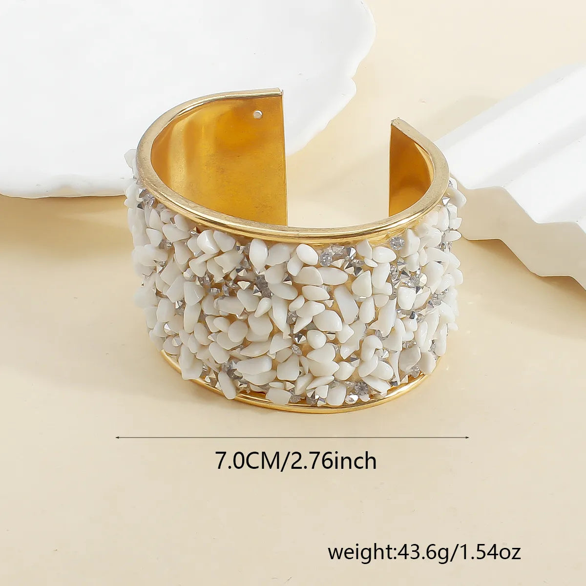 Casual Exaggerated Bohemian Ditsy Floral Alloy Gravel Wholesale Cuff Bracelets