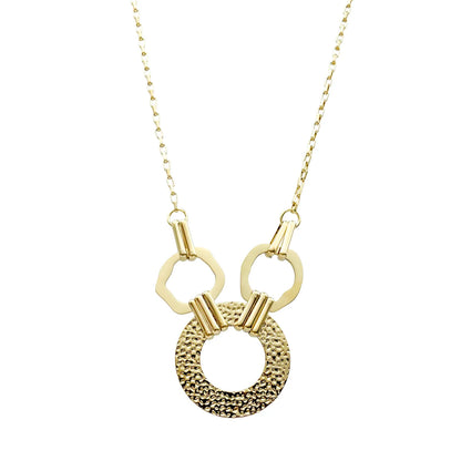 Casual Exaggerated Circle Stainless Steel Plating Hollow Out Gold Plated Long Necklace