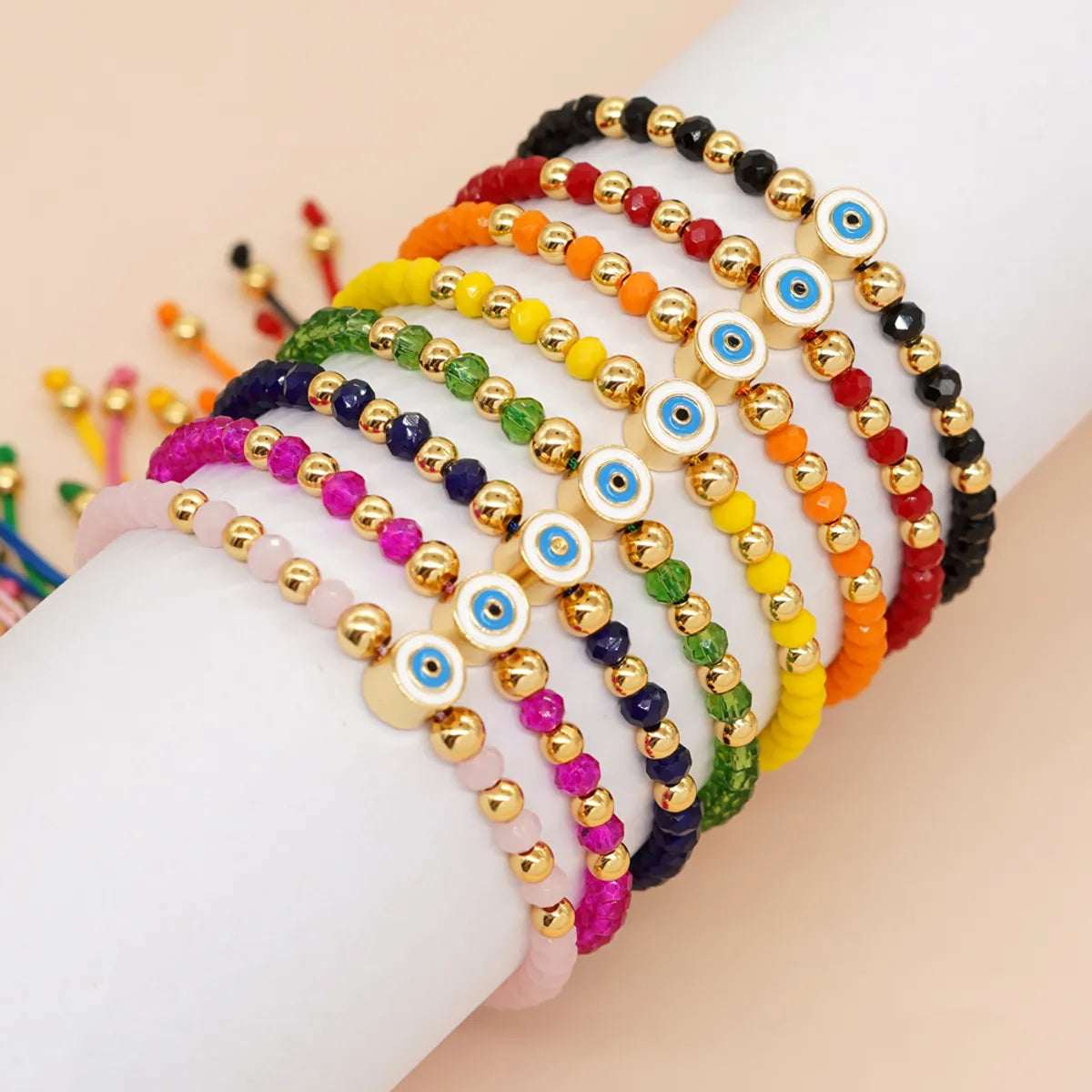 Casual Eye Artificial Crystal Glass Wholesale Bracelets