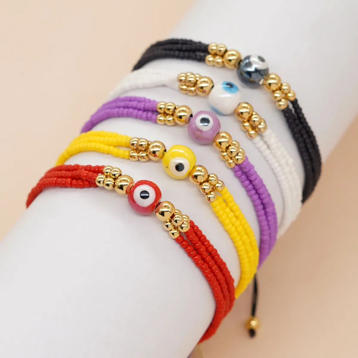 Casual Eye Glass Beaded Braid Women'S Bracelets