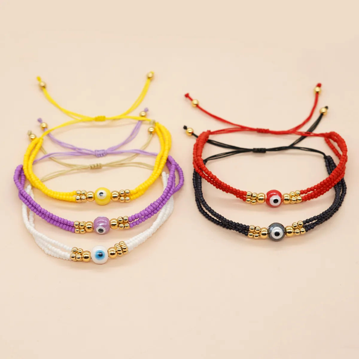 Casual Eye Glass Beaded Braid Women'S Bracelets