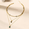 Casual Flower Alloy Inlay Rhinestones Women'S Layered Necklaces