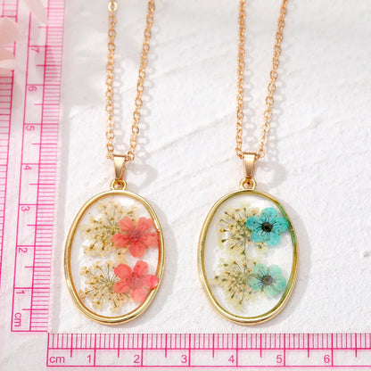 Casual Flower Alloy Resin Women'S Pendant Necklace 1 Piece