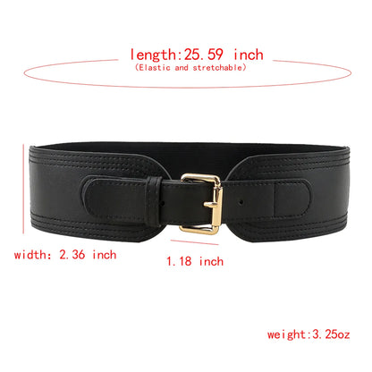 Casual Formal Simple Style Solid Color Pu Leather Belt Buckle Women'S Leather Belts