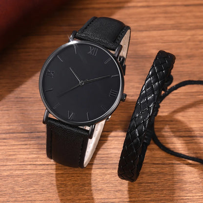 Casual Geometric Buckle Quartz Men'S Watches