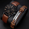 Casual Geometric Buckle Quartz Men'S Watches