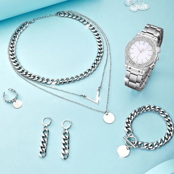 Casual Geometric Buckle Quartz Women'S Watches