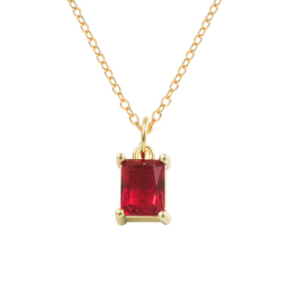 Casual Geometric Copper Gold Plated Zircon Pendant Necklace 1 Piece