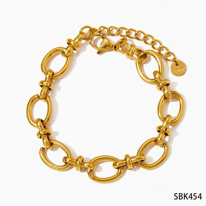 Casual Geometric Heart Shape 304 Stainless Steel 16K Gold Plated White Gold Plated Gold Plated Zircon Bracelets In Bulk