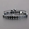 Casual Geometric Heart Shape Haematite Unisex Bracelets