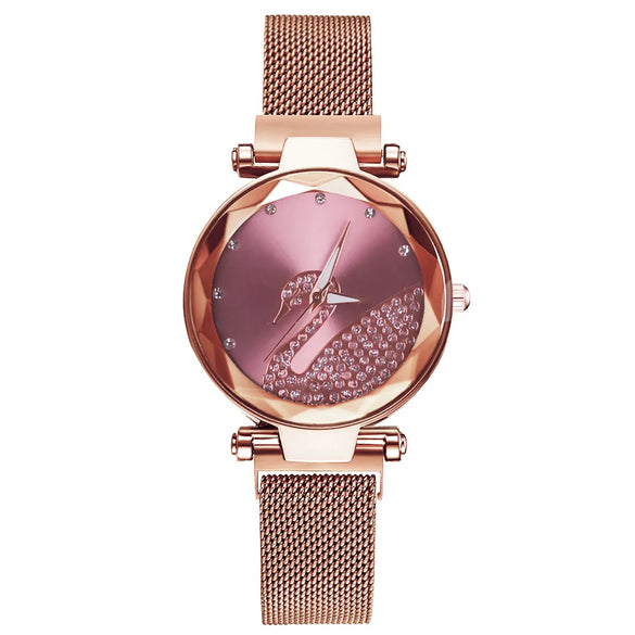Casual Geometric Magnetic Buckle Quartz Women'S Watches