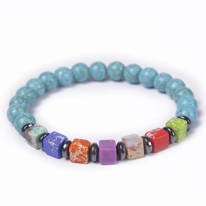 Casual Geometric Natural Stone Turquoise Tiger Eye Bracelets