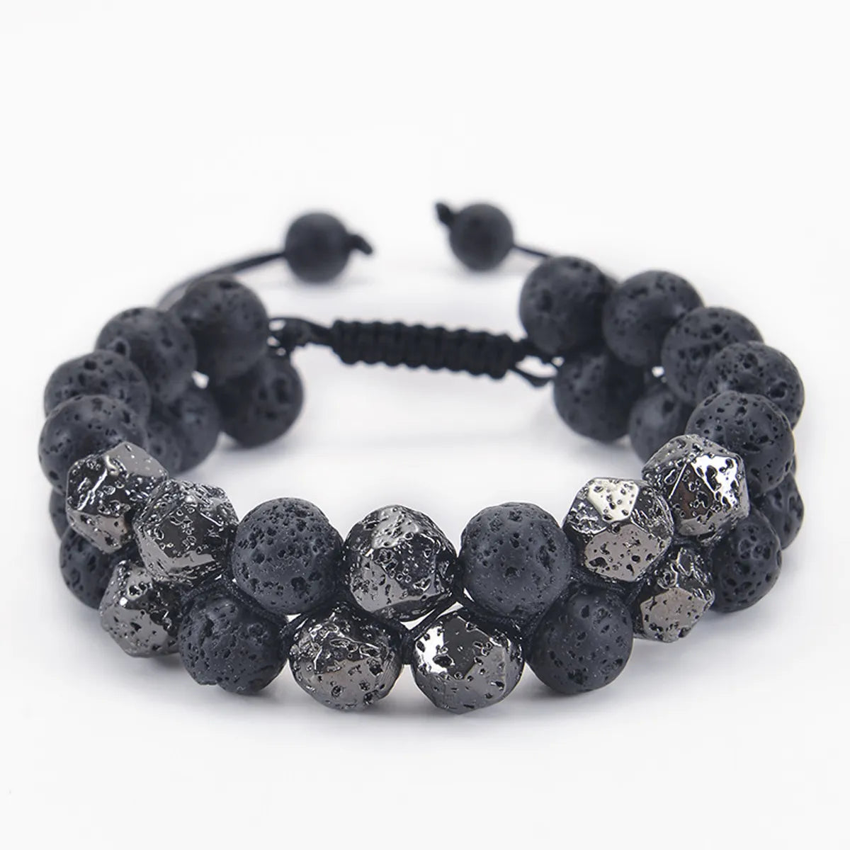 Casual Geometric Natural Stone Volcanic Rock Bracelets