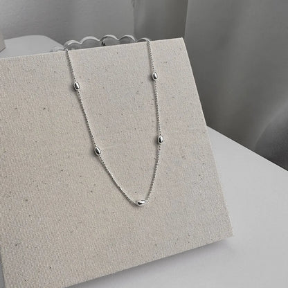 Casual Geometric Solid Color Sterling Silver Plating Silver Plated Necklace